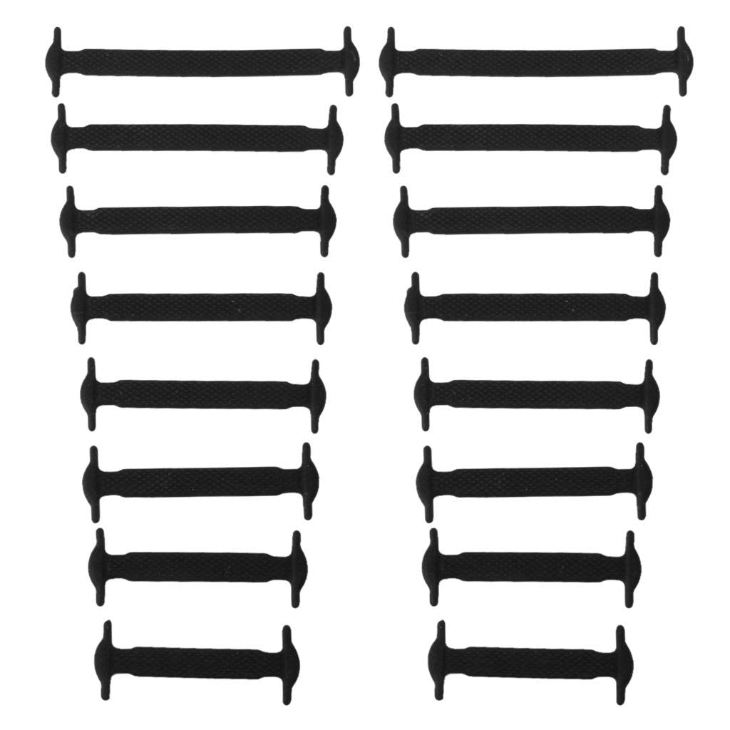 Proberos No Tie Laces for Adults, Silicone Flat Shoe Laces for Trainer, Elastic Waterproof Tieless Running Shoe Laces Black Proberos No Tie Laces for Adults, Silicone Flat Shoe Laces for Trainer, Elastic Waterproof Tieless Running Shoe Laces Black